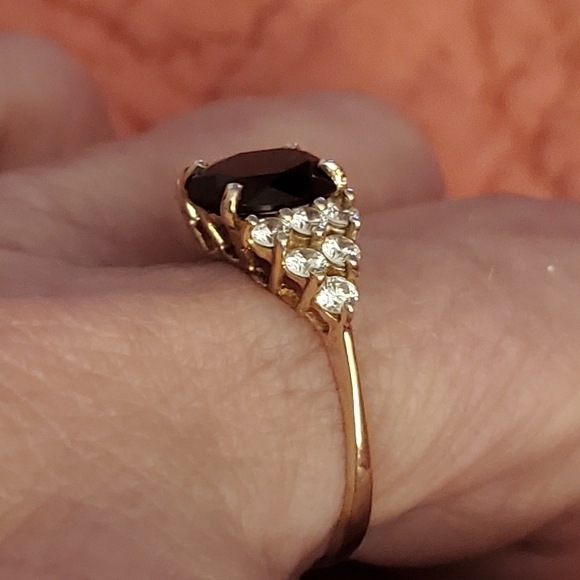 1OK yg black onyx cz ring - Picture 3 of 8